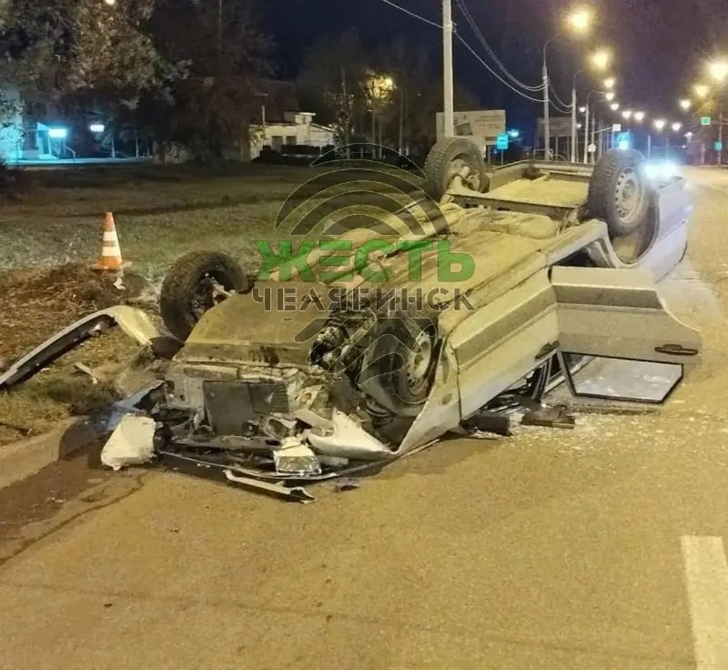 В Магнитогорске пенсионер перевернул ВАЗ-2115 из-за плохого самочувствия