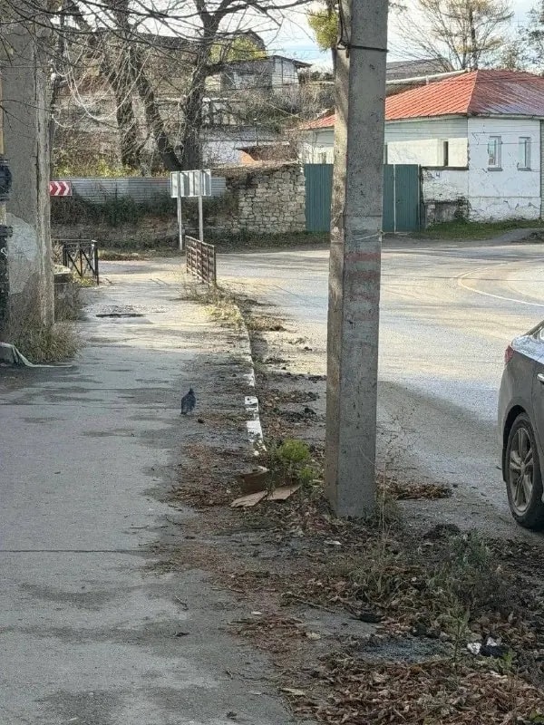 В Миассе украли столбики для ограждения тротуара на улице Пушкина