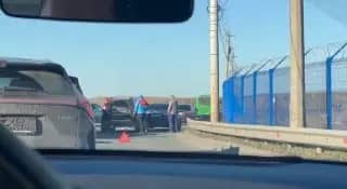 На плотине Шершневского водохранилища столкнулись пять автомобилей